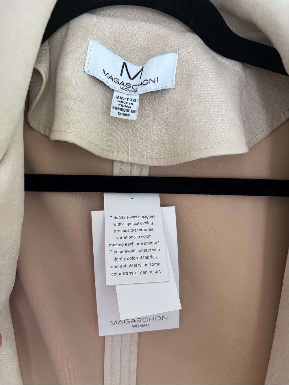 Magaschoni Light Cream Trench Coat - Picture 3 of 4
